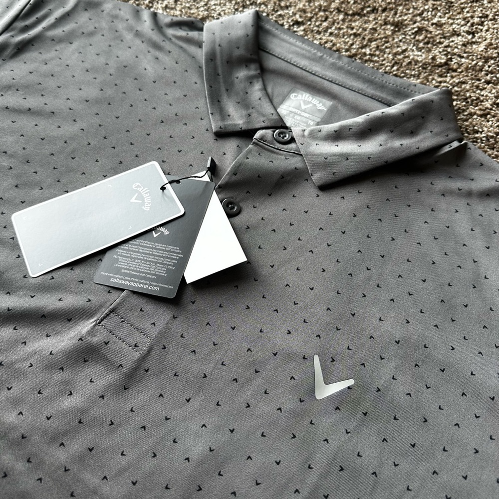 NWT* Mens XL Dark Gray Callaway Golf Polo